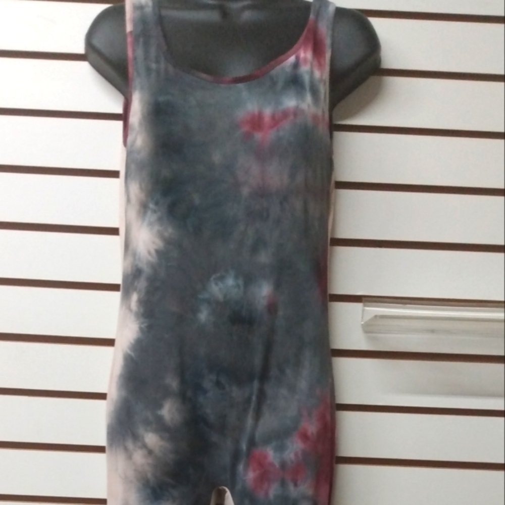 Jumpsuit Tie Dye w Gathering @ lower leg